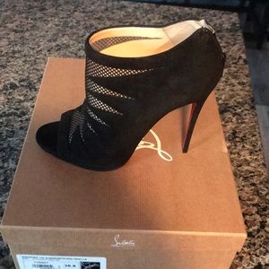 Authentic Christian Louboutin Black Booties